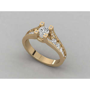Bague pour femme en or 9 carats avec diamant solitaire cultivé en laboratoire - Product Image 2