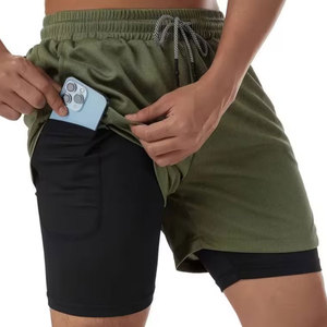 Pantalones Cortos Deportivos Casuales para Hombre, Cintura Media, Sólidos, Ligeros, Transpirables, de Secado Rápido, para Entrenamiento, Cómodos, Duraderos y Flexibles - Product Image 2