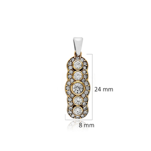 Effacer Zircon Pierre Ottoman Conception Authentique Pendentif En Argent En Gros Turc À La Main Grandbazaar Bijoux - Product Image 2