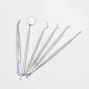 Herramienta de examen Dental eléctrico, alicates de algodón con espejo de boca de acero inoxidable, juego de instrumentos quirúrgicos, pinzas universitarias, sonda escaladora - Product Image 2