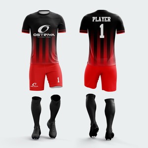 Custom Made Breathable Short Sleeve Soccer Uniform <b>Heat</b>-Transfer Printing Sports Wear Sets Wholesale Rate Uniforms - Product Image 1