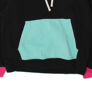 Women's Oversized Pink & Black Colorblock <b>Pullover</b> Hoodie <b>Jumper</b> Breathable Cotton Fleece <b>Pullover</b> Hooded Streetwear Top - Product Image 4