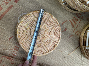 High Quality Round Rattan Storage Box <b>with</b> <b>Lid</b> Hand-<b>Woven</b> in Vietnam for Fruits Bread and Beverages Competitive Price - Product Image 5