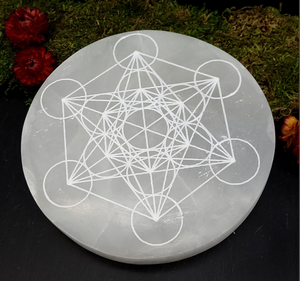 Placa de carga de cristal redonda de selenita pulida Natural, cristales de limpieza, mejor calidad, gran oferta, el mejor regalo - Product Image 6