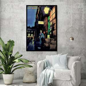 Póster en lienzo de David Bowie Ziggy Stardust, decoración de pared con marco negro - Product Image 1