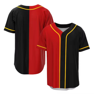 Jerseys de béisbol de color violeta y dorado divididos en blanco para hombres, jerseys de béisbol de diseño único transpirable, jerseys de dos colores de secado rápido - Product Image 4