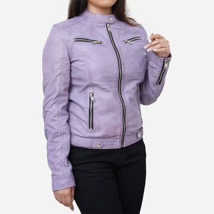 Chaquetas de Cuero para Mujer al por Mayor, Tejidas, Transpirables, de Piel de Becerro, Nuevo Diseño Personalizado, Alta Calidad, Invierno, Cierre Frontal - Product Image 4
