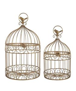 Juego de 2 Jaulas de Pájaros de Hierro Extraíbles Ecológicas para Decoración de Bodas de Lujo, Centro de Mesa Perfecto para Eventos Románticos - Product Image 1