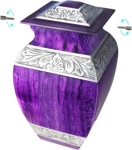 Urna de cremación para adultos de estilo americano cuadrado rojo, suministros decorativos para entierro funerario - Product Image 4