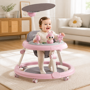 Marche-bébé OEM pliable à hauteur réglable avec centre d'activités et jouets pour la vente en gros - Product Image 3