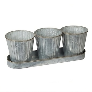 Factory Price Galvanized Metal Tray & Cups High Quality Bar Tools & Accessories Multipurpose Tray & <b>Mugs</b> - Product Image 1