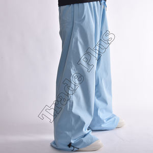 Pantalons de ski amples bleu clair en gros avec tissu imperméable, poignets ajustables et coupe ample confortable pour unisexe - Product Image 2