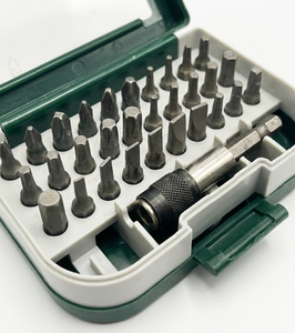 Jeu de 31 embouts de tournevis en acier S2 avec embouts standard, étui en plastique vert/gris, OEM, multi-usages pour la maison et le bricolage - Product Image 5