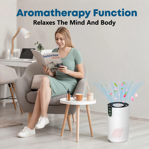 Purificador de Aire Cobectal con Modo Automático para el Hogar, Aromaterapia, Pantalla PM2.5, Modo de Sueño, Eliminación de Polvo y Humo, Pelo de Mascotas, Grado H13, Portátil - Product Image 6