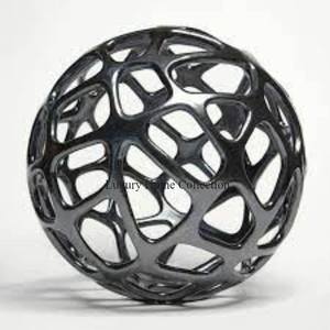 Escultura decorativa con recubrimiento en polvo de Color negro, diseño de globo, mesa hecha a mano, decoración del hogar, aspecto elegante, promocional y de regalo - Product Image 5