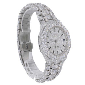 Montre-bracelet tendance en quartz moissanite pour femmes (sertie de pierres) - Product Image 3