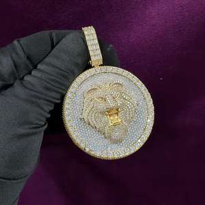 Colgante de Oro Amarillo de 18K con Diamantes de Moissanita VVS en Forma de Cara de Búho 3D, Personalizado, Clásico para Niños, Certificado IGI, Regalo Ideal - Product Image 3