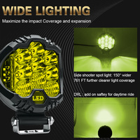 Feux antibrouillard latéraux super lumineux à large angle, 5 pouces, pods lumineux LED pour camions tout-terrain et voitures