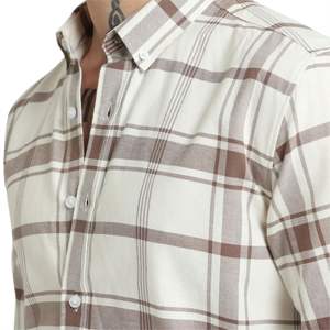 Camisa a cuadros de algodón 100% de moda para hombre, cómoda, transpirable, abotonada con un diseño de cuadros clásico, Perfecta para negocios - Product Image 6