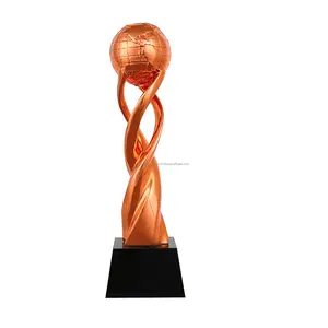 Resin Crystal Trophy Focus On The World Gold-Plated Trophy Competition Champion Second Third Place Trophy Prizes Gift Box