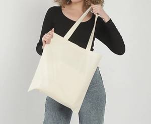 Sac de transport en coton réutilisable pliable, solide et écologique pour les courses, l'épicerie, l'utilisation quotidienne et les événements promotionnels - Product Image 2