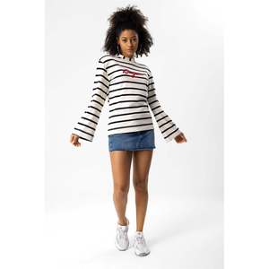 Sweat-shirt rembourré à l'avant avec broderie rayée - Product Image 2