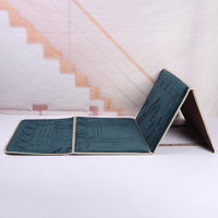 Tapis de prière portable pliable en velours avec dossier et sac