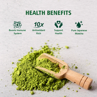 Poudre de thé vert Matcha biologique de qualité cérémonielle supérieure en vrac pour marque privée, vente en gros