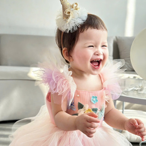 1 Custom <b>Fairy</b> Princess Dress Baby Girls Inspired Tinkerbell Tutu Costume Party <b>Cosplay</b> Performance ODM OEM Vietnam Small Beaded - Product Image 2