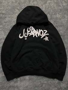 Sweat à capuche homme personnalisable 100% coton poly mélangé sweat à capuche lourd avec logo imprimé en noir tailles XS à 6XL - Product Image 5