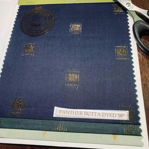 Tissu brocart lourd Panther Butta teint, 120 GSM, anti-boulochage, pour chemises et vêtements de mariage - Product Image 3
