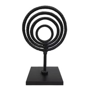 Sculpture abstraite décorative de luxe moderne Vente à chaud Aluminium noir mat enduit de poudre Décoration intérieure en métal Artisanat - Product Image 3