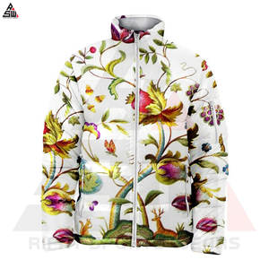 Chaqueta de burbujas de sublimación de lona con logotipo personalizado para hombre, novedad de invierno a prueba de viento - Product Image 3