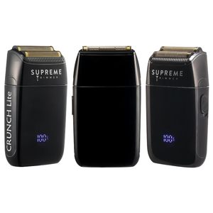 Tondeuse à cheveux électrique rechargeable noire, rasoir rotatif à double lame lavable pour le visage, le corps et la barbe, de fabrication allemande - Product Image 3