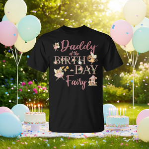 T-shirt coordinata per la famiglia, Abbigliamento promozionale per il Primo Compleanno della Fata della Magia, Papà della Fata della Magia - Product Image 3