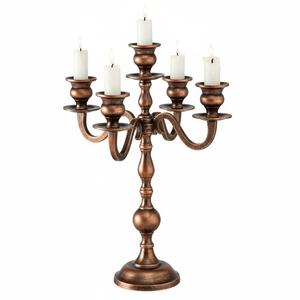 Candelabros de Aluminio para Centros de Mesa de Boda, Candelabros de 5 Brazos con Acabado en Cobre para Decoración de Mesa y Suelo del Hogar - Product Image 3