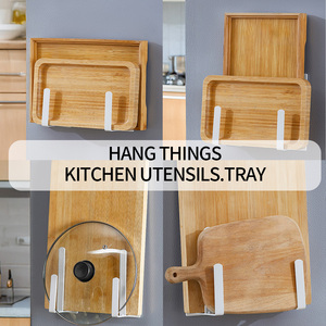 Étagères murales en métal sur mesure pour réfrigérateur avec 2 supports spiralés et 8 crochets Porte-épices magnétique pour réfrigérateur pour cuisinière - Product Image 3