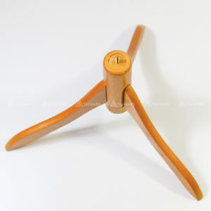 Perchero independiente personalizado Perchas de madera para el hogar con Soporte redondo y triangular Soportes y estantes de almacenamiento - Product Image 4