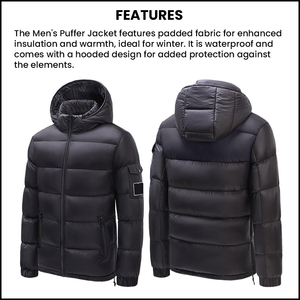 แจ็กเก็ตขนเป็ดมีฮู้ดมีสไตล์สำหรับผู้ชายเสื้อโค้ทฤดูหนาวแบบทางการสำหรับใส่ให้ความอบอุ่นสูงสุด - Product Image 5