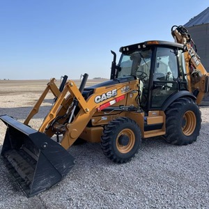 อุปกรณ์ก่อสร้าง 590N Case IH 580 รถตักล้อยางแบบแบคโฮ พร้อมบุ้งกี๋หน้าและแขนขุดหลัง สีเหลือง - Product Image 5