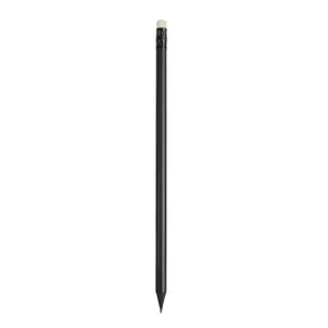 Gadget Promozionali: Gomma per Cancellare a Forma di Matita Cilindrica Nera Personalizzata - Product Image 1