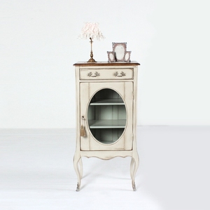 Série de armoires pour enfants 1405, en bois d'acajou et portes en verre avec 4 étagères, parfaites pour ranger les objets - Product Image 1