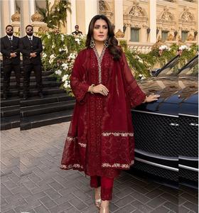 2022 diseñador paquistaní colección de lujo traje Salwar Kameez de gasa de alta calidad para bodas y ocasiones especiales de verano - Product Image 5