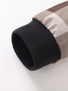 Chaquetas Varsity para Hombre al por Mayor, Chaquetas Letterman Sublimadas, Chaqueta Bomber con Patrón a Cuadros Sublimado Personalizada - Product Image 3