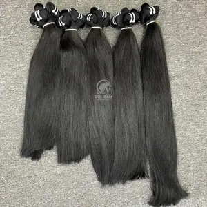 2023 Hot Selling Natural Straight Vietnamese Raw Hair Bundles Quality Wefted Extension 10 - 38 Inches Stretched Length Black Wom