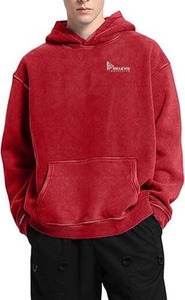 เสื้อฮู้ดผู้ชายผ้าฟลีซเนื้อนุ่ม ย้อมสีแบบ Acid Wash คุณภาพดีที่สุด ผลิตจากผ้าฝ้าย 100% ระบายอากาศได้ดี เป็นมิตรต่อสิ่งแวดล้อม ราคาคุ้มค่า ผลิตในประเทศปากีสถาน - Product Image 5