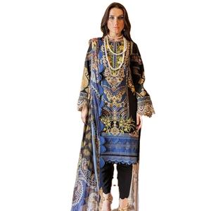 Pure Lawn Cotton Collection Heavy Mal Duppata Elegante traje pakistaní - Product Image 1