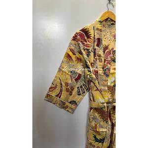 Kimono Ligero de Algodón Indio con Estampado Floral Boho, Túnica para la Playa - Product Image 2