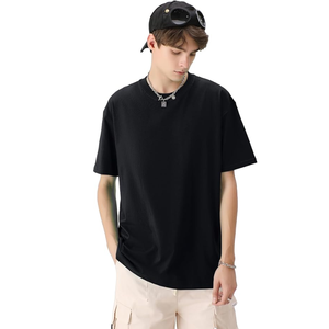 T-shirt lourd surdimensionné 100% coton de haute qualité impression personnalisée T-shirt lourd T-shirt uni pour hommes - Product Image 4