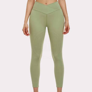 เลกกิ้งผู้หญิงแบรนด์ส่วนตัว MOQ ต่ำ คุณภาพสูง ผ้ายืด/โพลีเอสเตอร์ ลายเรียบ แห้งเร็ว ระบายอากาศได้ดี สวมใส่สบาย เอวยืดหยุ่น - Product Image 6